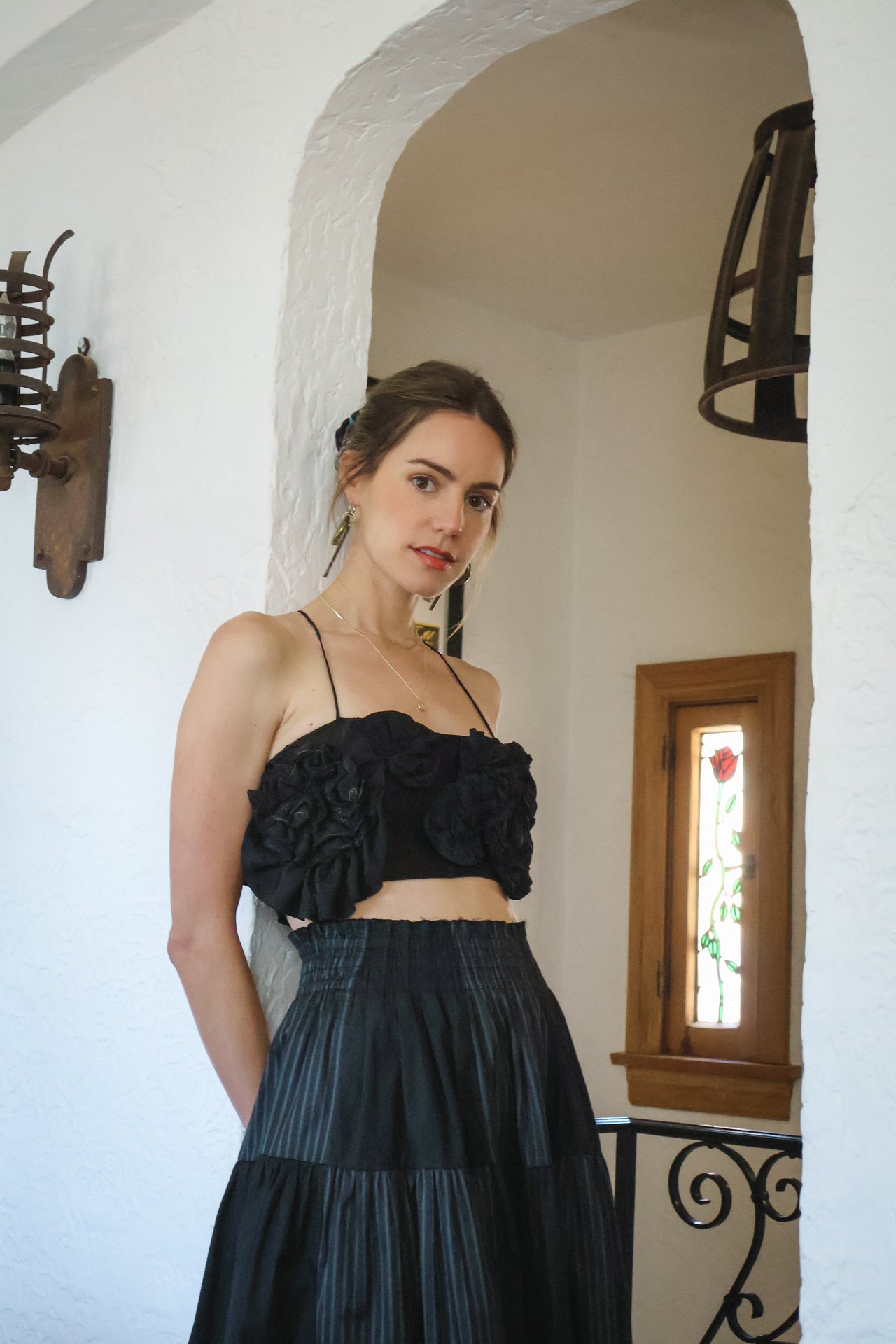 Pre-order | Rosa Silk Top, Black Dye