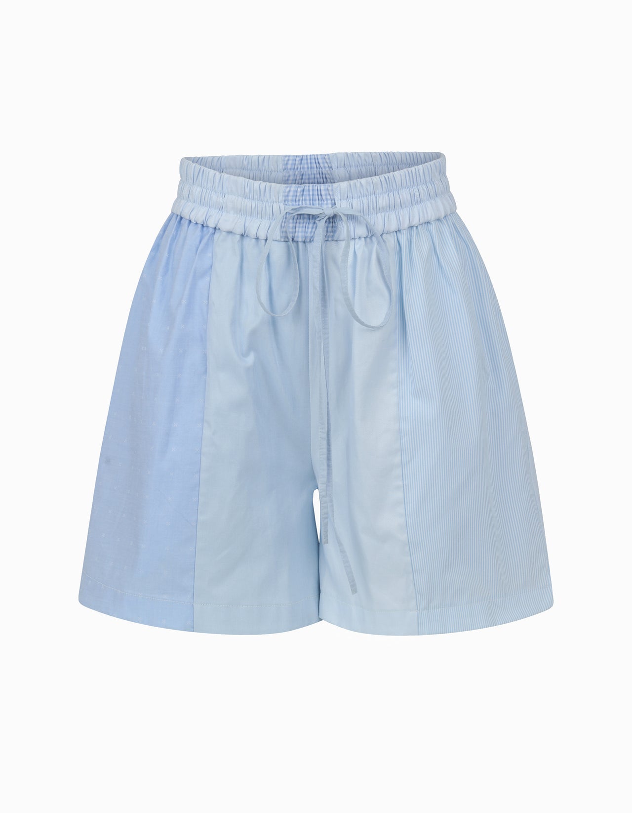 MICAELA Patchwork Shorts | Sky Blue