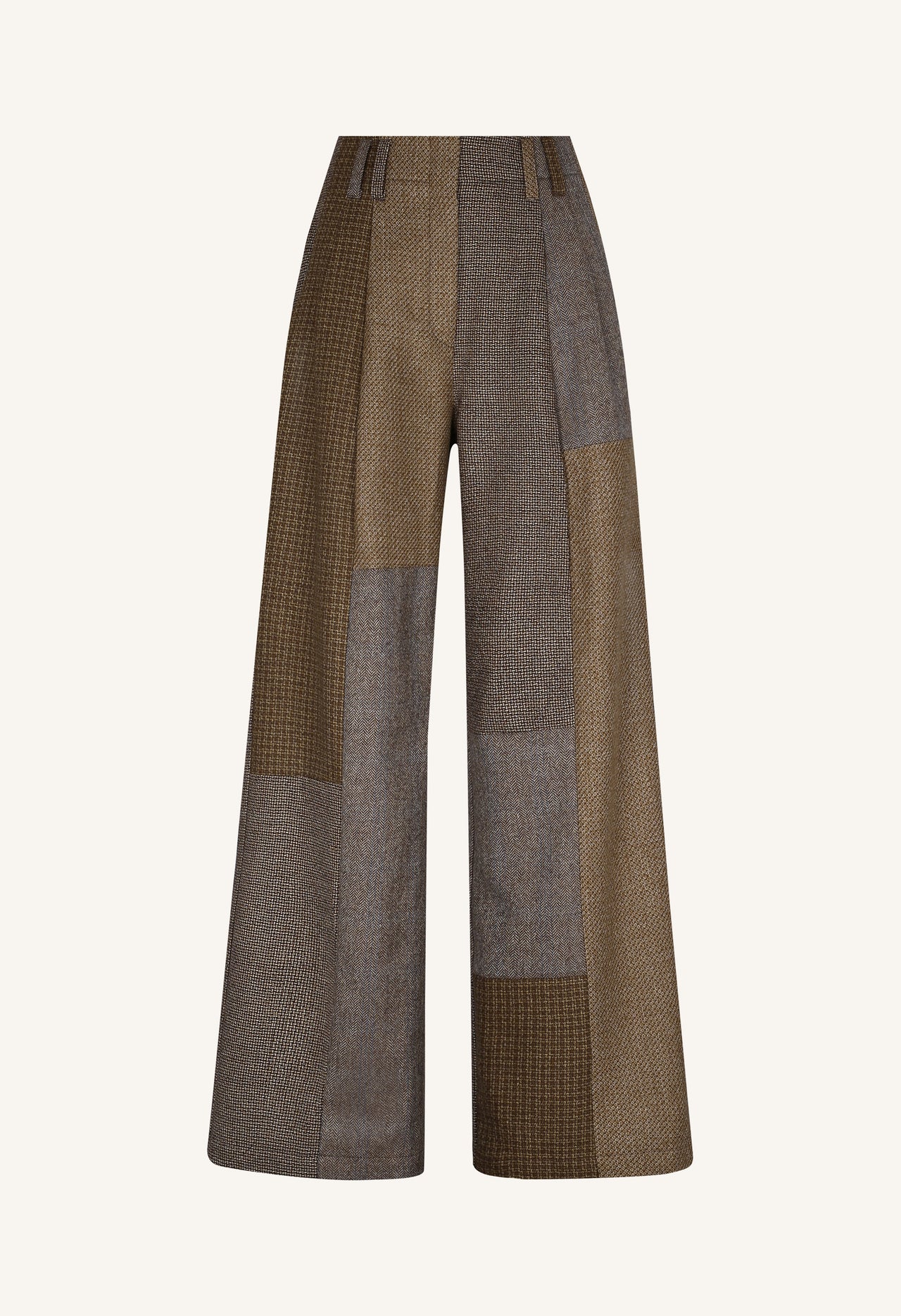 Guadalupe Trousers in Tostada Patchwork Merino Wool
